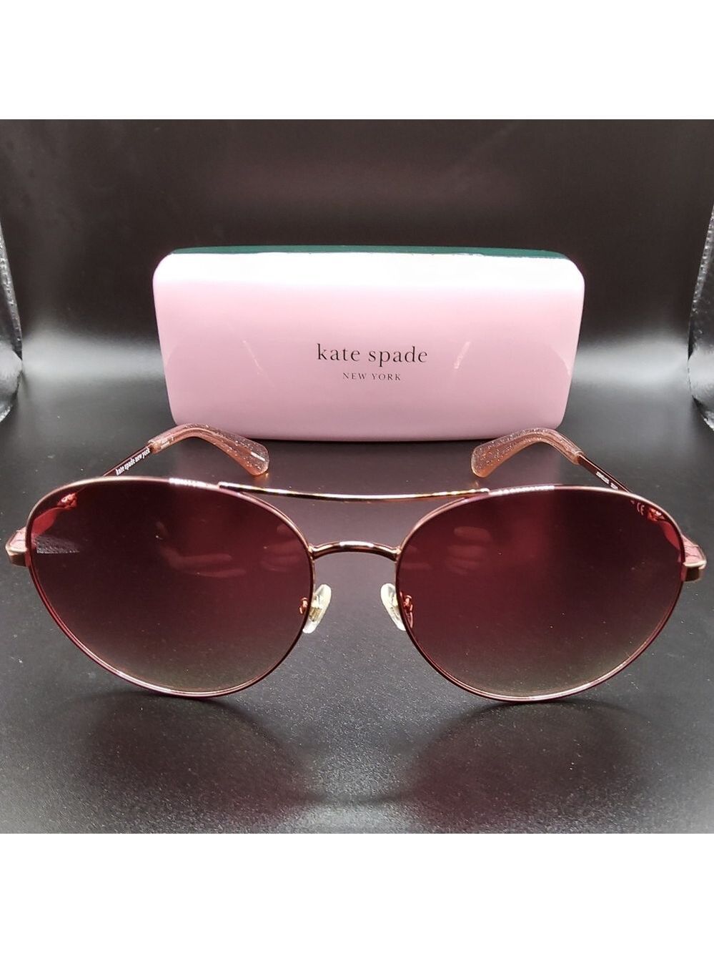 Kate Spade Aviator Sunglasses 58MM Joshelle Rose Gold - Picture 8 of 8